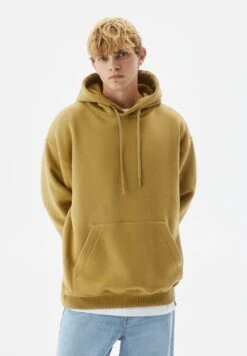 PULL & BEAR Basic ColouredFelpa Con CappuccioMustard Yellow Uomo Maglieria E Felpe PUC21009J-E11 -Pull & Bear cadc2eb2077e4ef687db1590a28b9a3c
