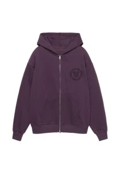 PULL & BEAR ONE PIECE - HOODIE - Felpa Con Zip - Bordeaux -Pull & Bear cb169ce0391a48708bb3a26f3742bd04