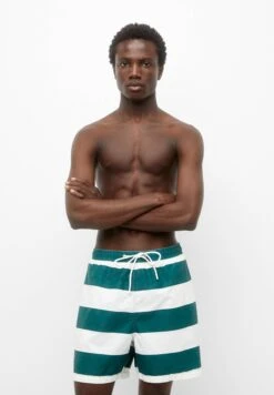 PULL & BEAR Striped Print - Costume Da Bagno - Green