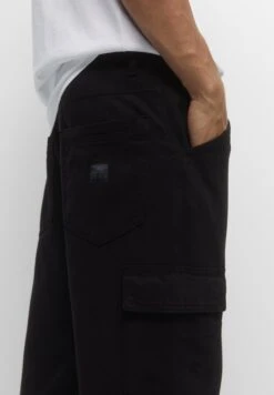 PULL & BEAR Wide-Leg - Pantaloni Cargo - Black -Pull & Bear cbf780f2189142c6a4ac4a72a2ae96aa