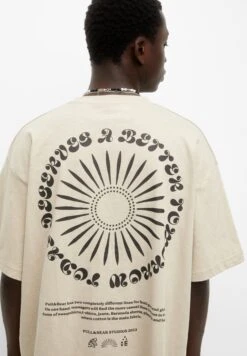 PULL & BEAR Short Sleeve With CentralT-Shirt Con StampaSand Uomo T-shirt E Polo PUC22O1OQ-B11 -Pull & Bear cce283e68f6743b490d81ee69d197372