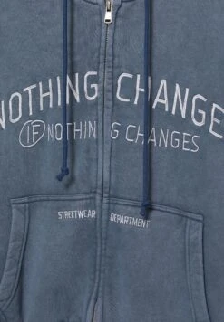 PULL & BEAR EMBROIDERED - Felpa Con Zip - Blue -Pull & Bear cd2fc54985b74566b80f846264dcbc21