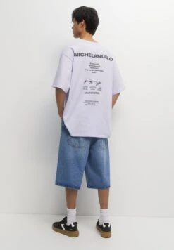 PULL & BEAR The Creation Of AdamT-Shirt Con StampaLilac Uomo T-shirt E Polo PUC22O1PP-I11