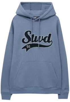 PULL & BEAR Terry With LogoFelpa Con CappuccioBlue Uomo Maglieria E Felpe PUC22S0QK-K11 -Pull & Bear ce5ca97e91cf4b0bb1f2eb4a342e94fa