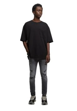 PULL & BEAR Ripped Carrot FitJeans Tapered FitMottled Anthracite Uomo Jeans PUC22G0NI-Q11 13 PULL & BEAR Ripped Carrot FitJeans Tapered FitMottled Anthracite Uomo Jeans PUC22G0NI-Q11 -Pull & Bear d013325c51ce4010b9ab35d4640b51d8