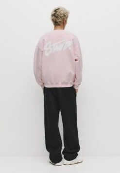 PULL & BEAR ROUND NECK STWD - Felpa - Pink