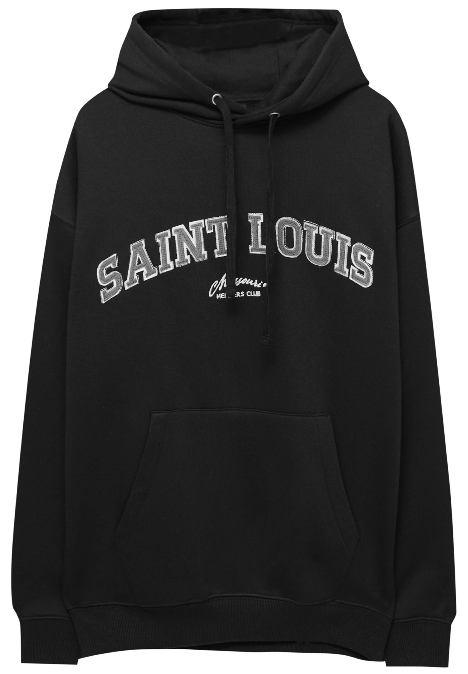 PULL & BEAR Louis Varsity Felpa Con CappuccioBlack Uomo Maglieria E Felpe PUC22S0R1-Q11 6 PULL & BEAR Louis Varsity Felpa Con CappuccioBlack Uomo Maglieria E Felpe PUC22S0R1-Q11 - immagine 6