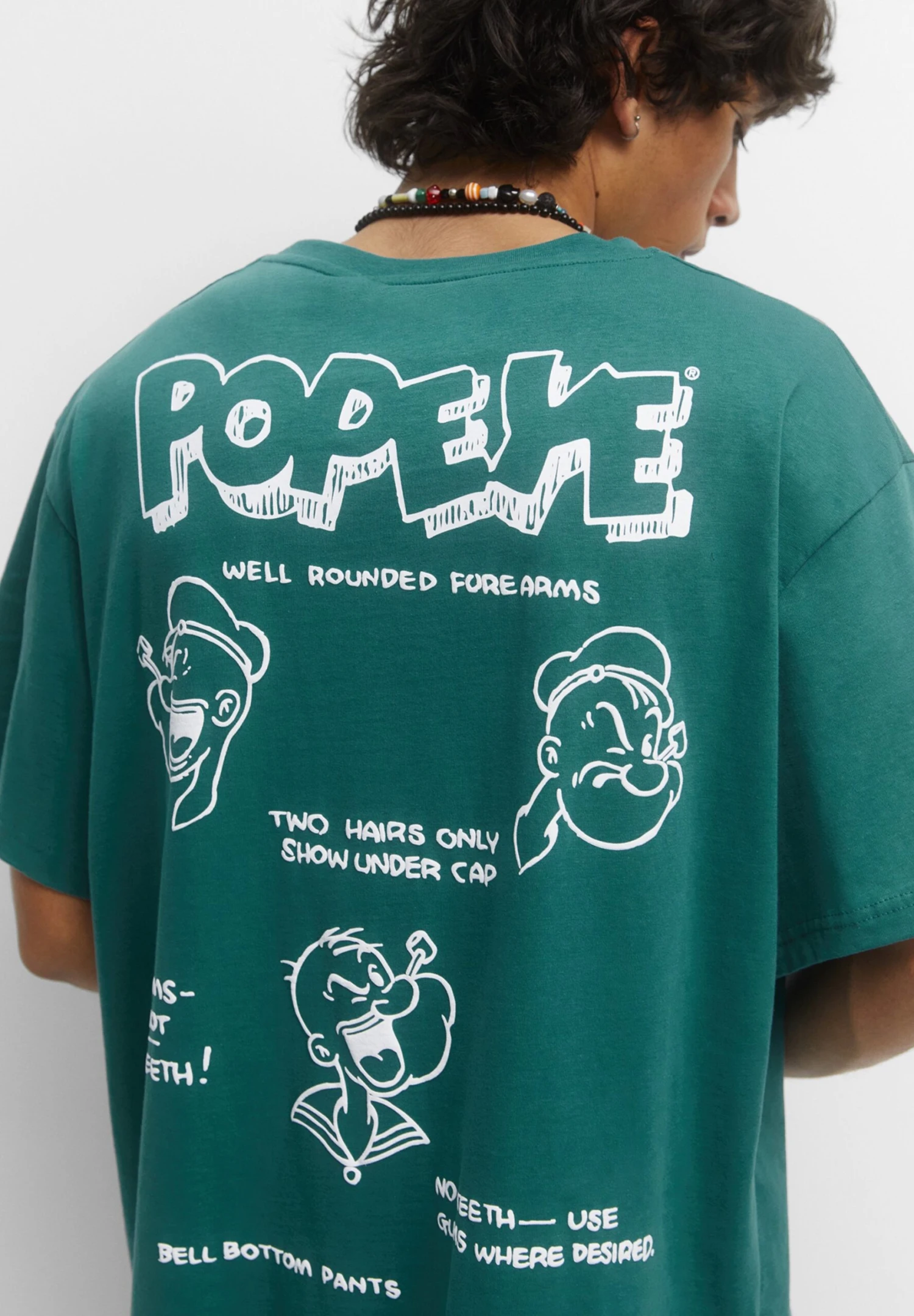 PULL & BEAR Popeye Short SleeveT-Shirt Con StampaGreen Uomo T-shirt E Polo PUC22O1PS-M11 4 PULL & BEAR Popeye Short SleeveT-Shirt Con StampaGreen Uomo T-shirt E Polo PUC22O1PS-M11 - immagine 4