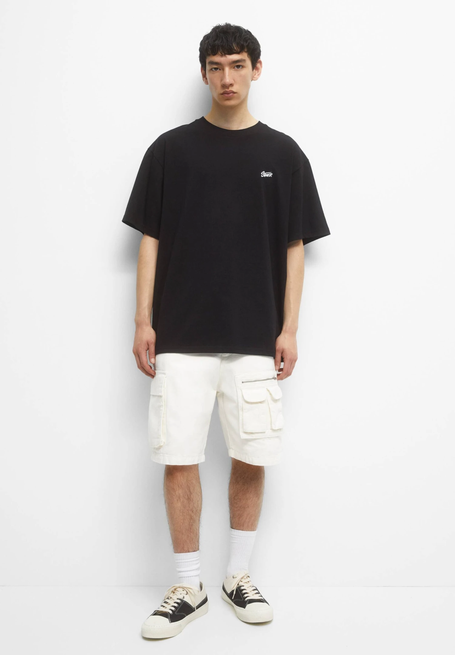 PULL & BEAR With Stwd LogoT-Shirt BasicBlack Uomo T-shirt E Polo PUC22O1NS-Q11 2 PULL & BEAR With Stwd LogoT-Shirt BasicBlack Uomo T-shirt E Polo PUC22O1NS-Q11 - immagine 2