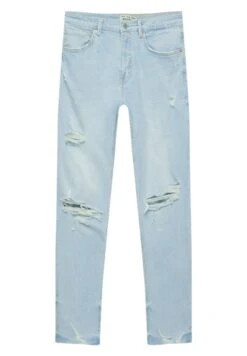 PULL & BEAR RippedJeans Slim FitLight Blue Denim Uomo Jeans PUC22G0OH-K13 -Pull & Bear d382fc7860d74f14a176f42bb45b1e9b