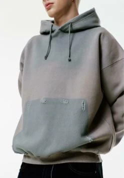 PULL & BEAR OMBRÉ - Felpa Con Cappuccio - Grey -Pull & Bear d573bb45d1b4440ab288ee977ad44487