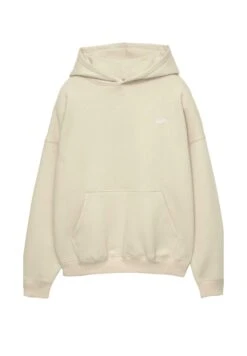 PULL & BEAR STWD EMBROIDERED LOGO - Felpa Con Cappuccio - Beige -Pull & Bear d66a4e3c0f604b1f8eddc0ddc12a00d5 1