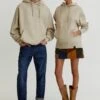 PULL & BEAR Felpa Con CappuccioMottled Beige Uomo Maglieria E Felpe PUC22S0IS-B11