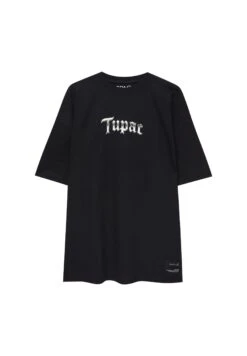 PULL & BEAR Tupac - T-Shirt Con Stampa - Black -Pull & Bear d8abefa256914cf98e52cd95607e015d