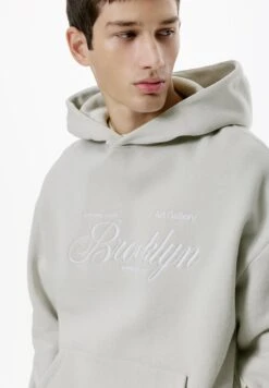 PULL & BEAR BROOKLYN - Felpa Con Cappuccio - Light Grey -Pull & Bear da28e029ee2f4c8b92fb2d959a506975