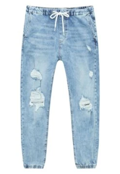 PULL & BEAR Mit Rissen Am Knie - Jeans Tapered Fit - Royal Blue -Pull & Bear da2902c1986a46b9abdb5c0e6796eab2