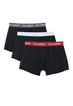 PULL & BEAR With Contrast Logo Waistband-Pack Of 3CulotteBlack Uomo Intimo PUC82O05R-Q11