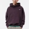 PULL & BEAR STWD EMBROIDERED LOGO - Felpa Con Cappuccio - Mauve