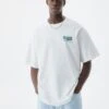 PULL & BEAR Short SleeveT-Shirt Con StampaWhite Uomo T-shirt E Polo PUC22O1PT-A11