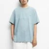 PULL & BEAR Stwd Short Sleeve Cut-Out T-Shirt BasicGreen Uomo T-shirt E Polo PUC22O1OB-M11