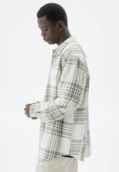 PULL & BEAR Long Sleeve Checked - Camicia - White -Pull & Bear e02eae23f92c46b3be9b80df677770d0