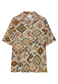 PULL & BEAR Ochre Geometric PrintCamiciaOchre Uomo Camicie PUC22D0JZ-O11 -Pull & Bear e05668e922c74070aaf3d82c7c442c79