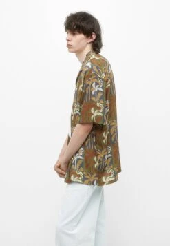 PULL & BEAR Short Sleeve Palm Tree- Camicia - Dark Green -Pull & Bear e19872a5865b48b69ddeea1a975f1069