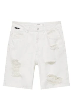 PULL & BEAR Ripped Bermuda- Shorts Di Jeans - White 15 PULL & BEAR Ripped Bermuda- Shorts Di Jeans - White -Pull & Bear e4127a8fd65d4280a0d94bddf94824ea