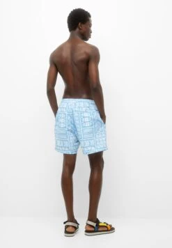 PULL & BEAR Printed - Shorts Da Mare - Blue -Pull & Bear e5dcd5d90e894d83a45f63b63dc296f1