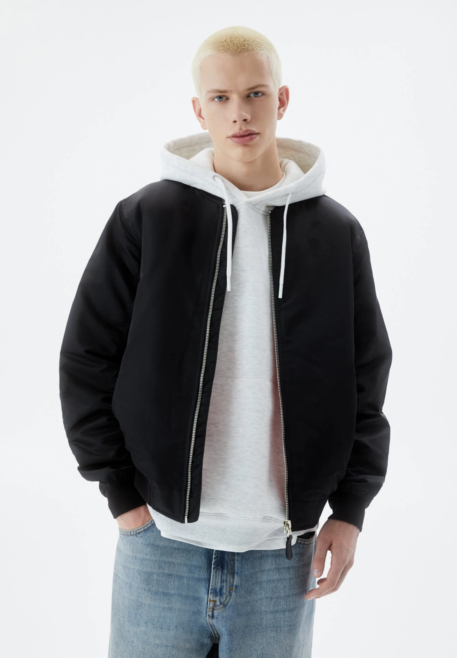 PULL & BEAR Basic PaddedGiubbotto BomberBlack Uomo Giacche PUC22T0SR-Q11 1 PULL & BEAR Basic PaddedGiubbotto BomberBlack Uomo Giacche PUC22T0SR-Q11