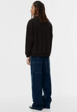 PULL & BEAR EMBROIDERED - Felpa - Black -Pull & Bear e682156532cf46929024bedaff692b66