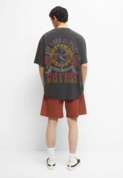 PULL & BEAR Guns N Roses World Tour - T-Shirt Con Stampa - Black