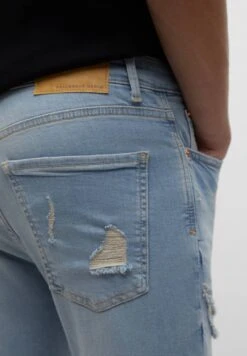 PULL & BEAR Ripped - Jeans Slim Fit - Light Blue 11 PULL & BEAR Ripped - Jeans Slim Fit - Light Blue -Pull & Bear e961d9dae07643858a1d86d699022336