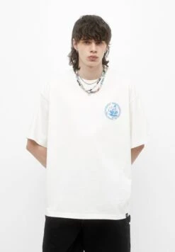 PULL & BEAR Short SleeveWith GraphicT-Shirt Con StampaWhite Uomo T-shirt E Polo PUC22O1MJ-A11 -Pull & Bear e997c202f5d94db1a92465cbeb6b62e9