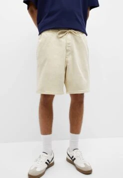 PULL & BEAR Basic Bermuda JoggersShortsBeige Uomo Bermuda PUC22F0CN-B11