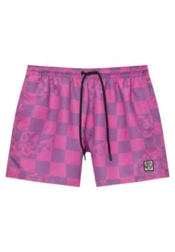PULL & BEAR Chequered PrintShorts Da MarePink Uomo Moda Mare PUC82H03P-J11 -Pull & Bear eac00673597548e19931ef2d51584e70
