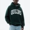PULL & BEAR Queens Felpa Con CappuccioDark Green Uomo Maglieria E Felpe PUC22S0QX-M11