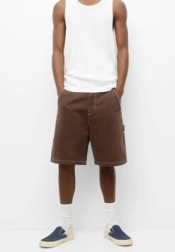 PULL & BEAR Carpenter Bermuda Shorts Di JeansDark Red Uomo Jeans PUC22F0C1-G11