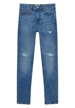 PULL & BEAR Basic With Ripped Detail - Jeans Slim Fit - Blue Denim 13 PULL & BEAR Basic With Ripped Detail - Jeans Slim Fit - Blue Denim -Pull & Bear ec635f6d19814fa8aecd00c5899c5f46