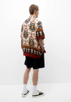PULL & BEAR Floral Print Short Sleeve - Camicia - Multi Coloured -Pull & Bear eebb45f84ef4425b824789c9326c7057