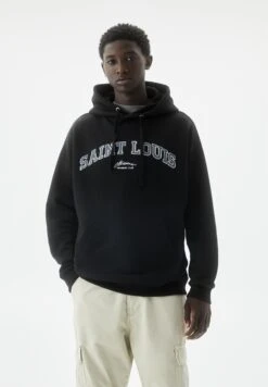 PULL & BEAR Louis Varsity Felpa Con CappuccioBlack Uomo Maglieria E Felpe PUC22S0R1-Q11