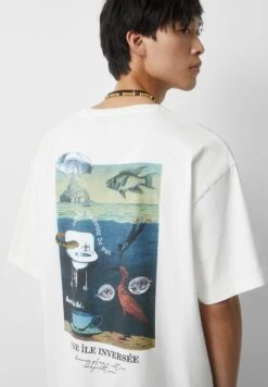PULL & BEAR Short SleeveT-Shirt Con StampaWhite Uomo T-shirt E Polo PUC22O1PQ-A11 -Pull & Bear ef6c1010832e4f8ab07f2c84b8fe8ca4