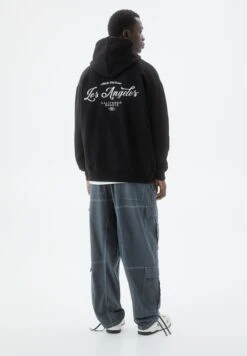 PULL & BEAR Snap-ButtonFelpa Con ZipBlack Uomo Maglieria E Felpe PUC22S0QS-Q11 -Pull & Bear ef8882b325214324aba56e99fe7459bd