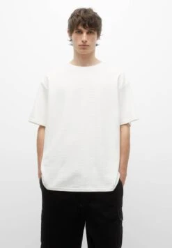 PULL & BEAR Ottoman T-Shirt BasicWhite Uomo T-shirt E Polo PUC22O1LL-A11
