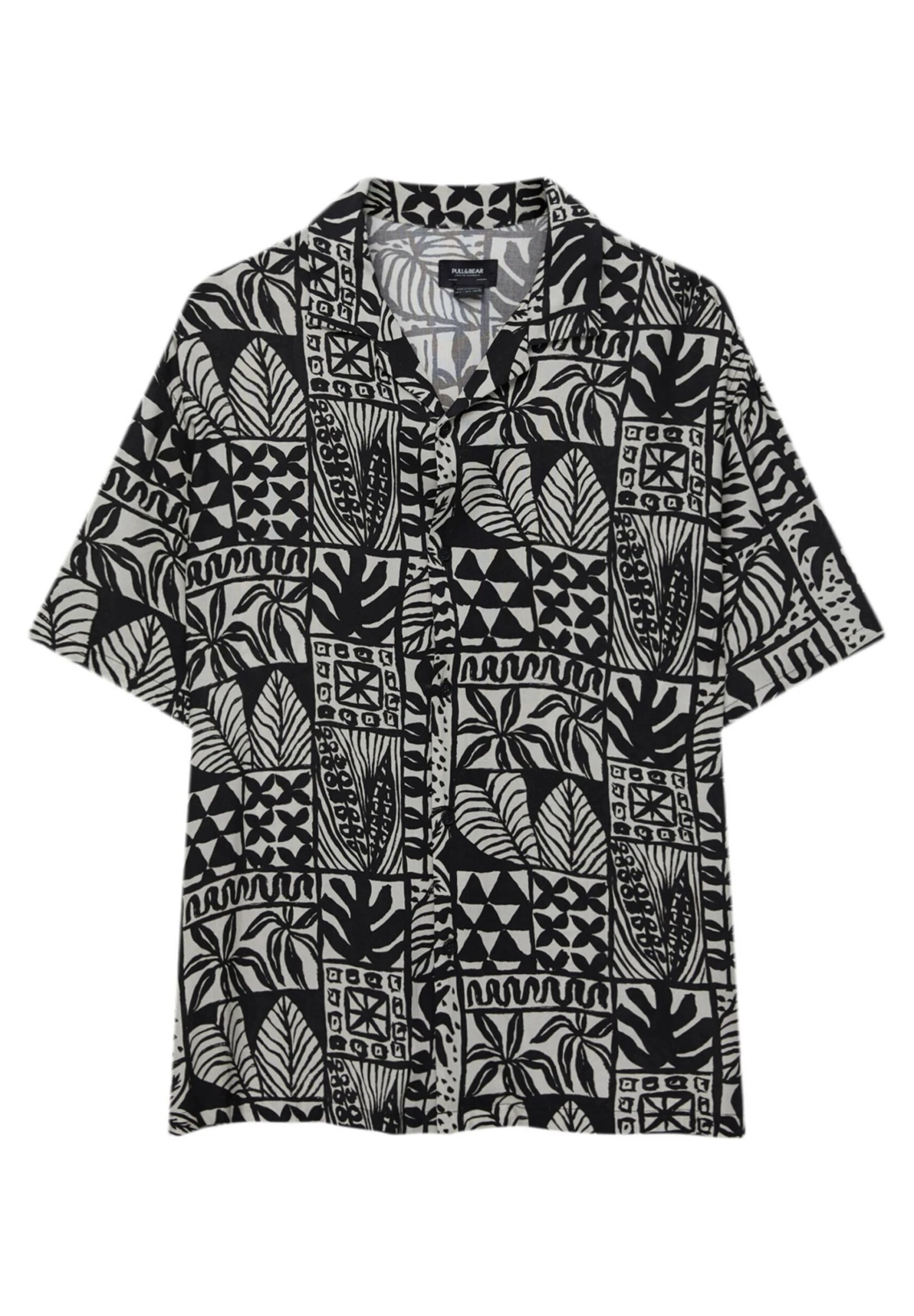 PULL & BEAR Floral Print- Camicia - Black 6 PULL & BEAR Floral Print- Camicia - Black - immagine 6