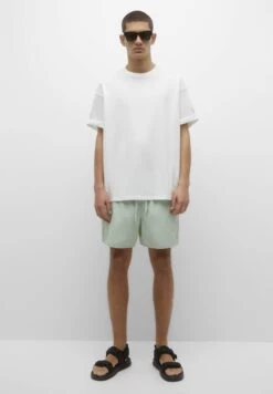 PULL & BEAR Basic With Elastic Waistband - Costume Da Bagno - Light Green -Pull & Bear f0aa7c37ee2c475fb3edb294ed6087d9