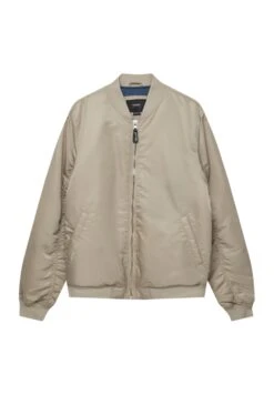 PULL & BEAR Basic PaddedGiubbotto BomberSand Uomo Giacche PUC22T0SR-B11 -Pull & Bear f0bb5d8206974d969b2f479023d6b757
