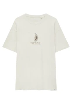 PULL & BEAR Short Sleeve With EmbroideryT-Shirt Con StampaBeige Uomo T-shirt E Polo PUC22O1LN-B11 -Pull & Bear f1ce0b9d6d78447ba4d465b1e285df52