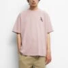 PULL & BEAR Short SleeveWith EmbroideryT-Shirt BasicPink Uomo T-shirt E Polo PUC22O1OL-J11