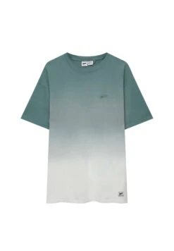 PULL & BEAR Short Sleeve Ombré T-Shirt Con StampaGold Coloured Uomo T-shirt E Polo PUC22O1NC-F11 -Pull & Bear f2bc9efa7c0d4f4bbec62f2eb61ec9f3